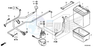 TRX420FE1E TRX420 Europe Direct - (ED) drawing BATTERY