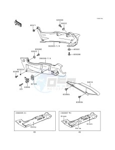 ZX 600 E [NINJA ZX-6] (E1-E3) [NINJA ZX-6] drawing SIDE COVERS_CHAIN COVER -- ZX600-E2- -