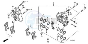 CBR600RRA F / CMF drawing FRONT BRAKE CALIPER (CBR600RR9,A/RA9,A)