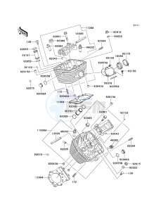 VN 800 A [VULCAN 800] (A6-A9) [VULCAN 800] drawing CYLINDER HEAD