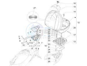 Liberty 125 4t 3v ie e3 drawing Rear luggage rack