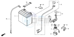 TRX400FA FOURTRAX AT drawing BATTERY