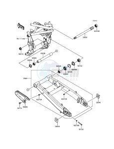 Z900 ABS ZR900BHF XX (EU ME A(FRICA) drawing Swingarm