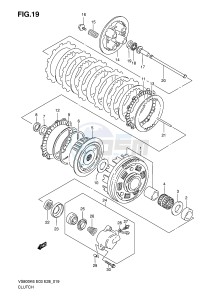 VS800 (E3-E28) INTRUDER drawing CLUTCH