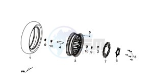 JOYMAX 300I drawing FRONT WHEEL