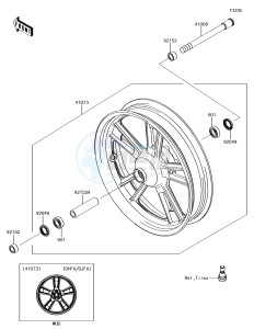 VULCAN S ABS EN650DHF XX (EU ME A(FRICA) drawing Front Hub