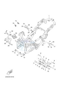 YP125RA (ABS) X-MAX125 ABS X-MAX125 ABS (2ABE) drawing FRAME