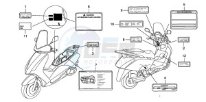 FES125A S-WING drawing CAUTION LABEL (FES1253-5)(FES1503-5)