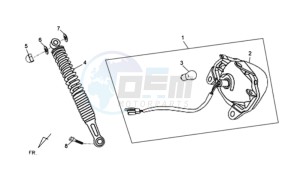 ORBIT II 50 TS drawing TAIL LIGHT - REAR SUSPENSION