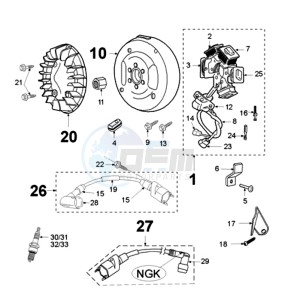 FOX M A2 BE drawing IGNITION PART / CDI BLACK