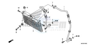 CB1100AE CB1100 ABS UK - (E) drawing OIL COOLER