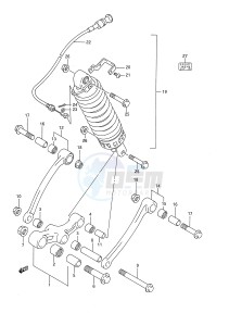 GSX750F (E28) drawing REAR CUSHION LEVER