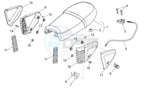 V7 Classic 750 drawing Saddle-Central body