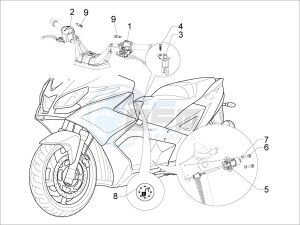 SRV 850 4t 8v e3 drawing Selectors - Switches - Buttons