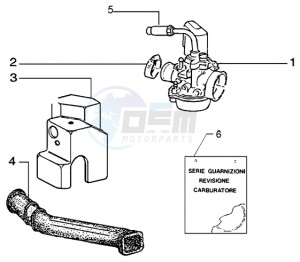 Liberty 50 2t RST drawing Carburettor