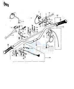 F9 (B-C) 350 drawing HANDLEBAR -- 74-75 F9-B_F9-C 350- -