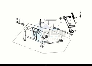 JET X 125 (XH12WW-EU) (E5) (M1) drawing MAIN STAND - KICK STARTER ARM