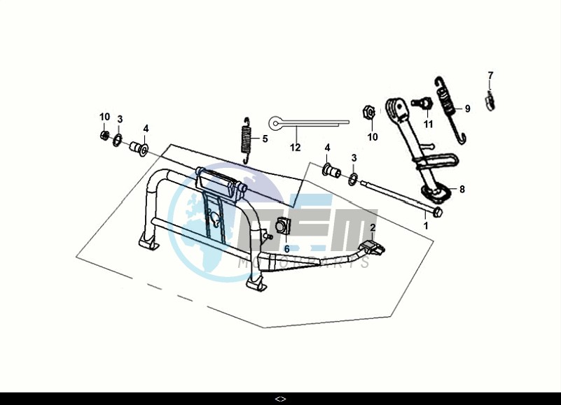 MAIN STAND - KICK STARTER ARM