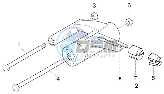 Swinging arm