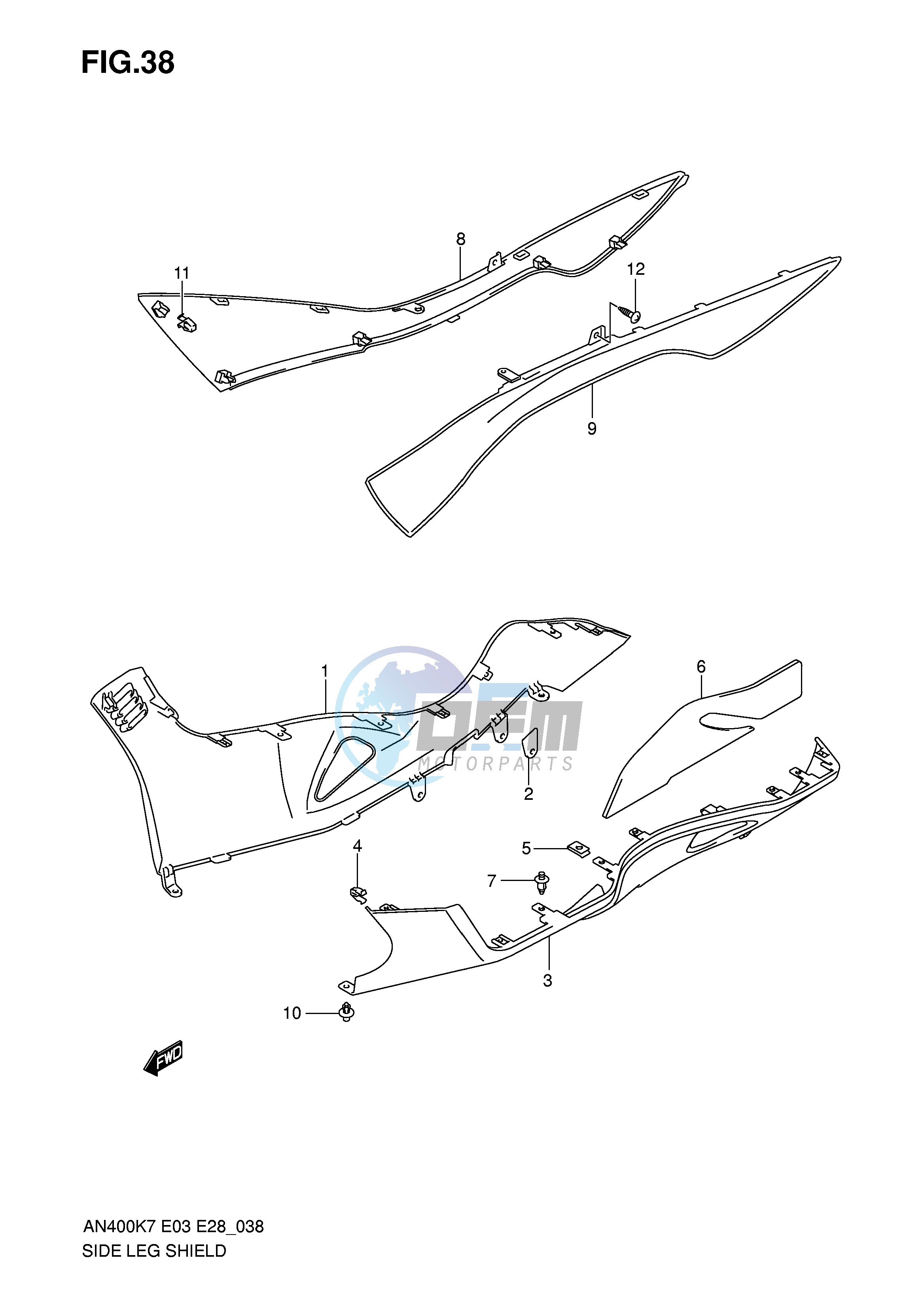 SIDE LEG SHIELD (MODEL K7 K8)