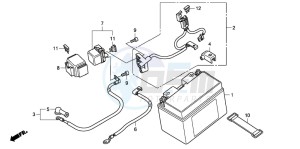 CBR1000RR drawing BATTERY (CBR1000RR6/7)