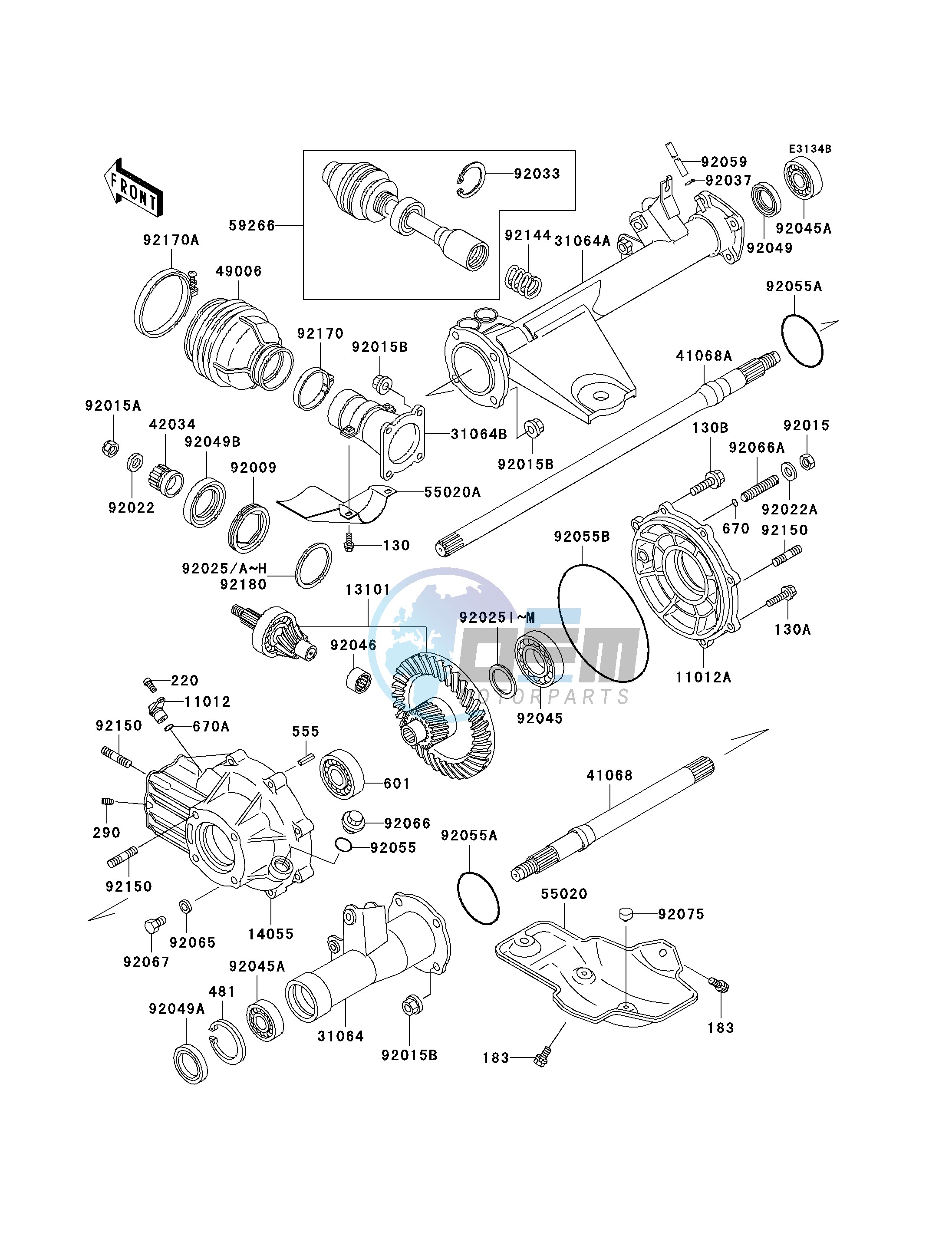 DRIVE SHAFT -- REAR- -