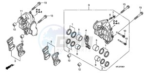 CBR600RAA Europe Direct - (ED / ABS) drawing FRONT BRAKE CALIPER (CBR600RR9,A/RA9,A)