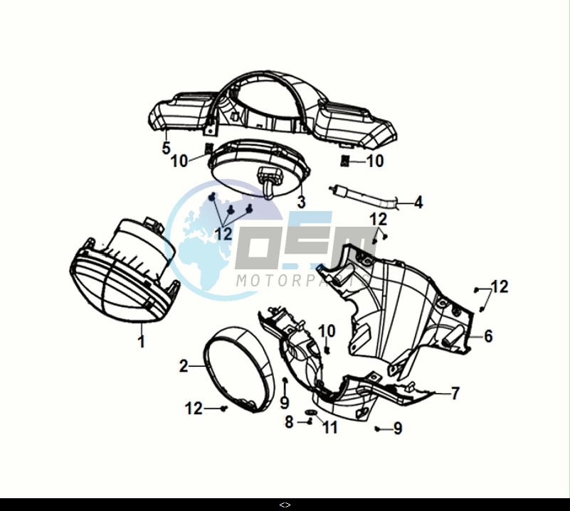 HANDLE COVER - HEAD LIGHT