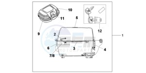 XL700V9 Europe Direct - (ED / SPC) drawing TOP BOX 45L