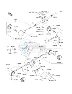 VN 1700 B [VULCAN 1700 VOYAGER ABS] (9FA) B9FA drawing TURN SIGNALS