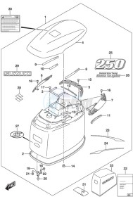 DF 250 drawing Engine Cover (Matte Black) (DF 250S)