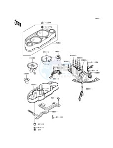 ZX 1100 F [GPZ 1100 ABS] (F1) [GPZ 1100 ABS] drawing METER-- S- -