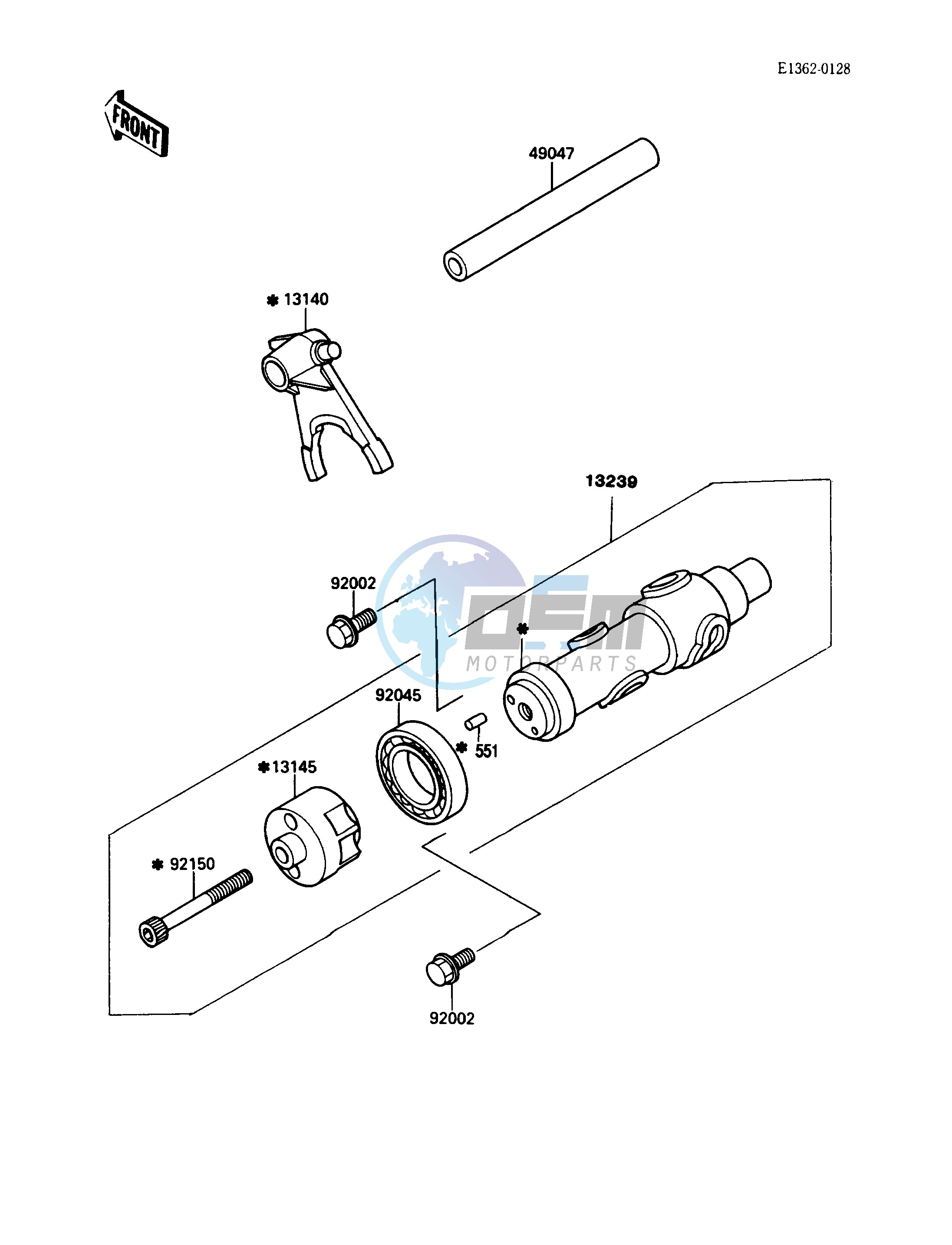 GEAR CHANGE DRUM_SHIFT FORK-- S- --- -003435- -