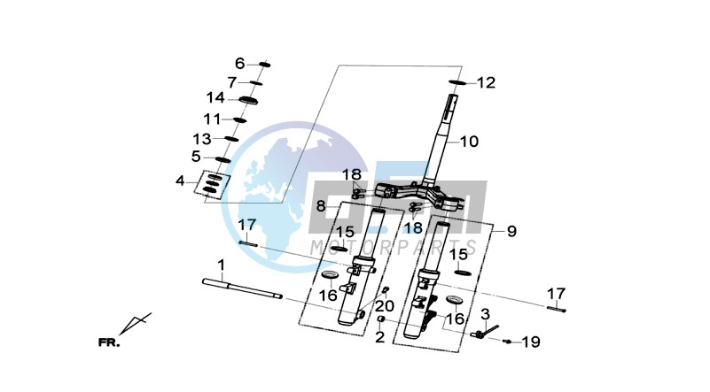 FRONT FORK/ STEERING HEAD BEARING / FRONT FORK