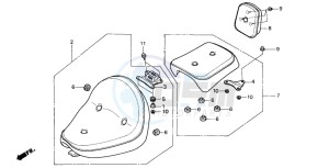 VT1100C SHADOW drawing SEAT