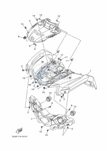 YFM450FWB KODIAK 450 (BHS1) drawing FRONT FENDER