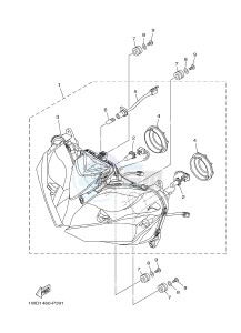 YZF-R3 YZF-R3A 321 R3 (B023 B024) drawing HEADLIGHT