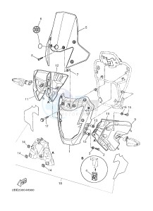 XT660ZA XT660Z ABS TENERE (2BE3 2BE3 2BE3) drawing COWLING