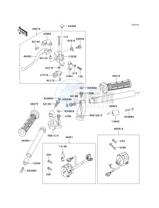 EX 500 D [NINJA 500R] (D6F-D9F) D8F drawing HANDLEBAR