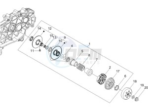 Beverly 125 e3 drawing Driven pulley