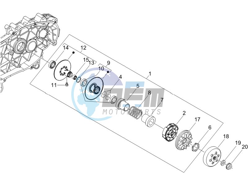 Driven pulley