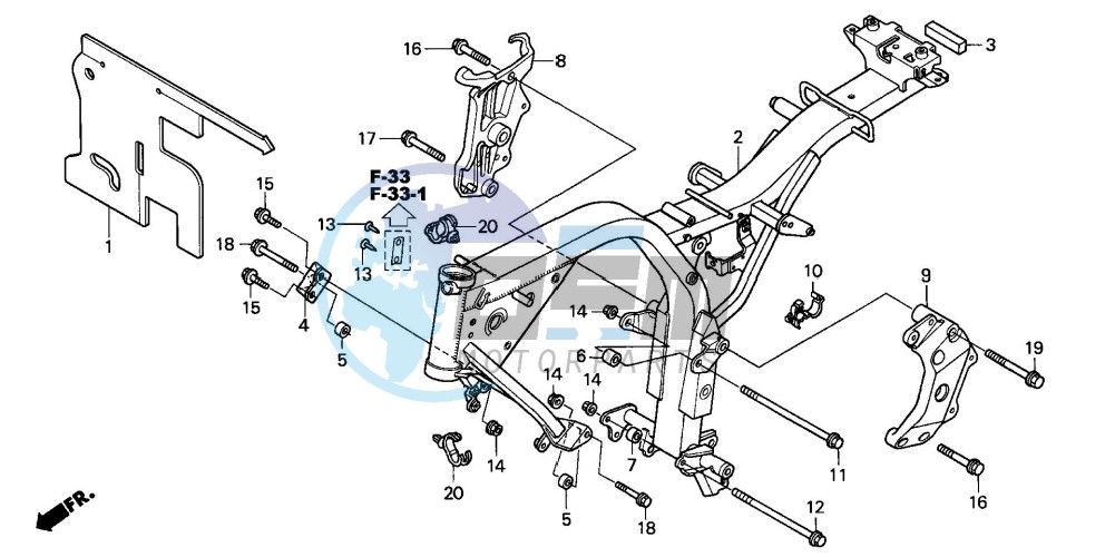 FRAME BODY (CB600F3/4/5/6 )