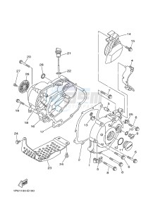 TT-R50 TT-R50E (2CJE 2CJF 2CJG) drawing CRANKCASE COVER 1