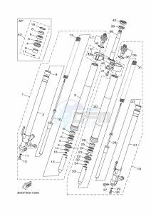 TRACER 900 MTT850 (B5CF) drawing FRONT FORK