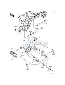 NINJA_300_ABS EX300BDF XX (EU ME A(FRICA) drawing Swingarm