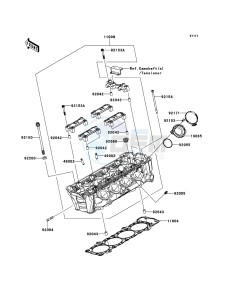 Z1000_ABS ZR1000EBF FR XX (EU ME A(FRICA) drawing Cylinder Head