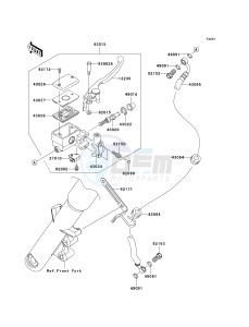 VN 900 D[VULCAN 900 CLASSIC LT] (6F-9F) D9F drawing FRONT MASTER CYLINDER