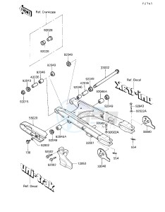 KL 250 D [KLR250] (D7-D9) [KLR250] drawing SWING ARM