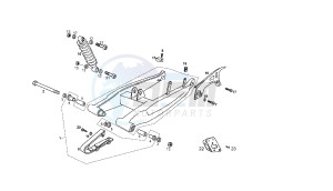 SENDA SM X-RACE 2VER - 50 CC VTHSR2E1A EU2 2VER drawing SWING ARM - SHOCK ABSORBER