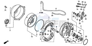 TRX500FM drawing REAR BRAKE PANEL